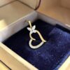 P-098 (7) Stunning 1/2 Cts Round Brilliant F/VS1 Diamonds Butterfly Heart Pendant 14K Gold
