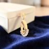 P-102 (7) Classy 0.30 Cts Round Brilliant F/VS1 Diamonds Unisex Ganesha Pendant 14K Gold