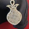 P-468 (5) Pave 1.58 Cts Round Brilliant Cut Diamonds Pendant In 585 Fine 14K Yellow Gold