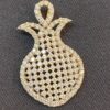 P-468 (6) Pave 1.58 Cts Round Brilliant Cut Diamonds Pendant In 585 Fine 14K Yellow Gold