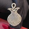 P-468 (7) Pave 1.58 Cts Round Brilliant Cut Diamonds Pendant In 585 Fine 14K Yellow Gold