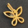 P-469 (12) Stunning 1.12 Cts Round Marquise Pear Cut Diamonds Butterfly Pendant In 14K Gold
