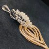 Pave 2.20 Cts Round Brilliant Cut Natural Diamonds Pendant In 585 Solid 14K Gold