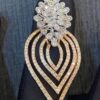 Pave 2.20 Cts Round Brilliant Cut Natural Diamonds Pendant In 585 Solid 14K Gold