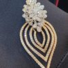 Pave 2.20 Cts Round Brilliant Cut Natural Diamonds Pendant In 585 Solid 14K Gold