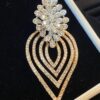 Pave 2.20 Cts Round Brilliant Cut Natural Diamonds Pendant In 585 Solid 14K Gold