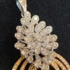 Pave 2.20 Cts Round Brilliant Cut Natural Diamonds Pendant In 585 Solid 14K Gold