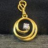 Stunning 0.07 Cts Round Brilliant Cut Natural Diamond Spiral Pendant In 18K Gold