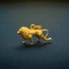 P-540 (17) Elegant Men's Dubai Royal King Lion Pendant In Hallmark 22Karat Fine Yellow Gold