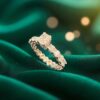 2.40 Cts GIA Certified Cushion Round Cut F/VS1 Diamonds Engagement Ring 18K Gold