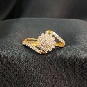 R-106 (1) Pave 0.90 Cts Round Brilliant Cut Natural Diamonds Anniversary Ring In 18K Gold