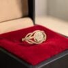 R-169 (35) Pavé 0.78 Cts Round Brilliant F/VS1 Diamonds Anniversary Ring In 14K Rose Gold