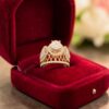 R-202 (25) Pavé 2.45 Cts Round Pear Marquise Princess F/VS1 Diamonds Wedding Ring 14K Gold