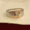 0.20 Cts Round Brilliant Cut Diamond Men's Anniversary Band Ring In 585 14K Gold