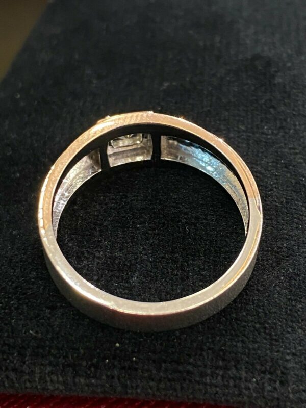 0.20 Cts Round Brilliant Cut Diamond Men's Anniversary Band Ring In 585 14K Gold