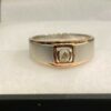 0.20 Cts Round Brilliant Cut Diamond Men's Anniversary Band Ring In 585 14K Gold