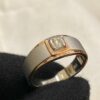 0.20 Cts Round Brilliant Cut Diamond Men's Anniversary Band Ring In 585 14K Gold