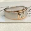 0.20 Cts Round Brilliant Cut Diamond Men's Anniversary Band Ring In 585 14K Gold