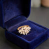 0.90 Cts Marquise Pear F/VS1 Diamonds Multi-Shape Cluster Ring In 14K Rose Gold