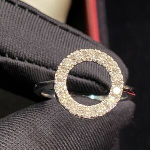 R-230 (1) Pave 0.90 Cts Round Brilliant Cut Diamonds Engagement Band Ring In 14K Gold
