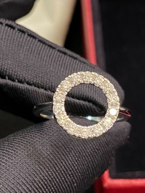 R-230 (1) Pave 0.90 Cts Round Brilliant Cut Diamonds Engagement Band Ring In 14K Gold