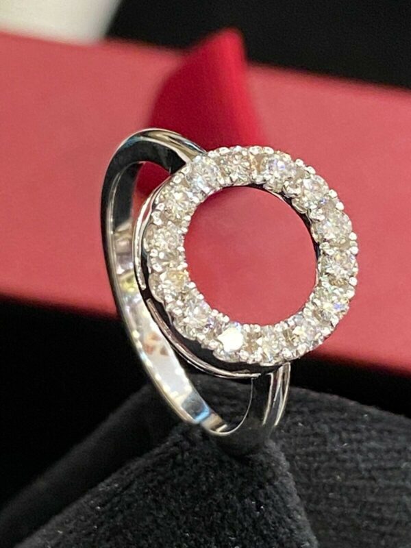 R-230 (2) Pave 0.90 Cts Round Brilliant Cut Diamonds Engagement Band Ring In 14K Gold