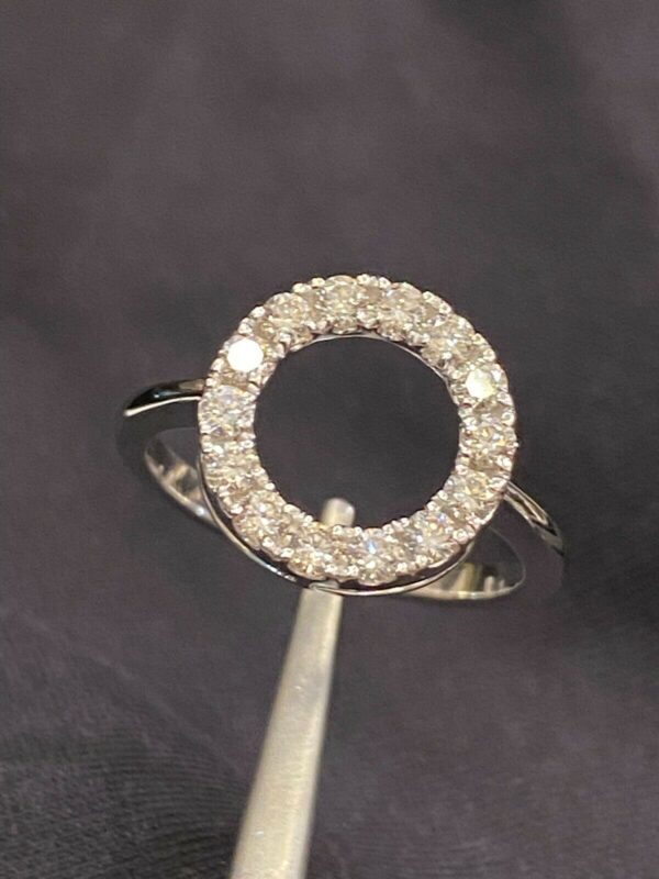 R-230 (3) Pave 0.90 Cts Round Brilliant Cut Diamonds Engagement Band Ring In 14K Gold