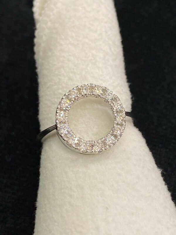 R-230 (4) Pave 0.90 Cts Round Brilliant Cut Diamonds Engagement Band Ring In 14K Gold
