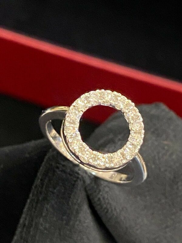 R-230 (5) Pave 0.90 Cts Round Brilliant Cut Diamonds Engagement Band Ring In 14K Gold