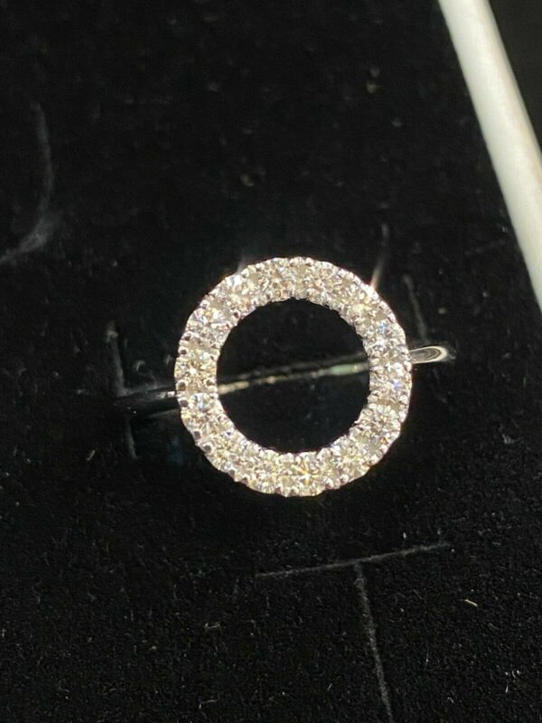 R-230 (7) Pave 0.90 Cts Round Brilliant Cut Diamonds Engagement Band Ring In 14K Gold