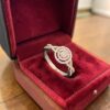 R-247-W (22) Pave 0.32 Carats Round Brilliant F/VS1 Diamonds Engagement Ring 14K White Gold