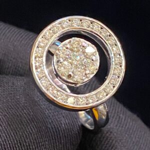 R-266 (1) Pave 1.10 Cts Round Brilliant Diamonds Channel Setting Wedding Ring In 14K Gold