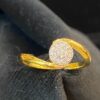 Pave 0.16 Cts Round Brilliant Cut Natural Diamonds Wedding Band Ring In 14K Gold