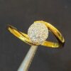 Pave 0.16 Cts Round Brilliant Cut Natural Diamonds Wedding Band Ring In 14K Gold