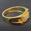 R-325 (11) 0.46 Cts Round Brilliant Cut Diamonds Six-Stone Men's Wedding Ring In 14K Gold