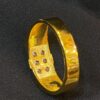 R-325 (12) 0.46 Cts Round Brilliant Cut Diamonds Six-Stone Men's Wedding Ring In 14K Gold