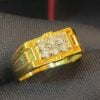 R-325 (6) 0.46 Cts Round Brilliant Cut Diamonds Six-Stone Men's Wedding Ring In 14K Gold