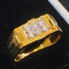 R-325 (7) 0.46 Cts Round Brilliant Cut Diamonds Six-Stone Men's Wedding Ring In 14K Gold