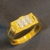 R-325 (8) 0.46 Cts Round Brilliant Cut Diamonds Six-Stone Men's Wedding Ring In 14K Gold