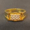 R-325 (9) 0.46 Cts Round Brilliant Cut Diamonds Six-Stone Men's Wedding Ring In 14K Gold