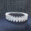Stunning 1.19 Cts Marquise Shape Diamonds Engagement Band Ring In 585 14K Gold