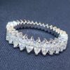 Stunning 1.19 Cts Marquise Shape Diamonds Engagement Band Ring In 585 14K Gold