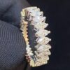Stunning 1.19 Cts Marquise Shape Diamonds Engagement Band Ring In 585 14K Gold