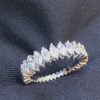 Stunning 1.19 Cts Marquise Shape Diamonds Engagement Band Ring In 585 14K Gold