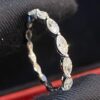 Stunning 0.60 Cts Marquise Shape Diamonds Engagement Band Ring In 750 18K Gold