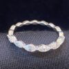 Stunning 0.60 Cts Marquise Shape Diamonds Engagement Band Ring In 750 18K Gold