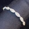 Stunning 0.60 Cts Marquise Shape Diamonds Engagement Band Ring In 750 18K Gold