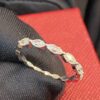 Stunning 0.60 Cts Marquise Shape Diamonds Engagement Band Ring In 750 18K Gold