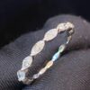 Stunning 0.60 Cts Marquise Shape Diamonds Engagement Band Ring In 750 18K Gold