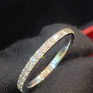Pave 0.70 Cts Round Brilliant Cut Natural Diamonds Wedding Band Ring In 18K Gold